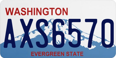 WA license plate AXS6570