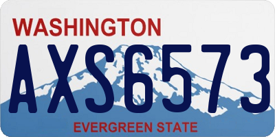 WA license plate AXS6573