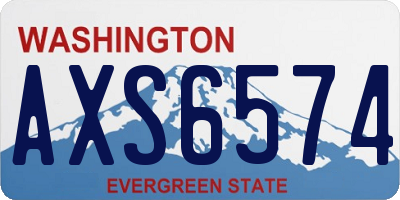 WA license plate AXS6574