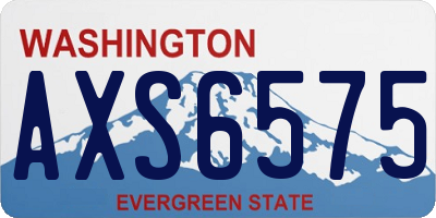 WA license plate AXS6575