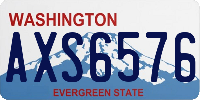 WA license plate AXS6576