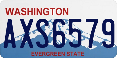 WA license plate AXS6579