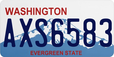 WA license plate AXS6583