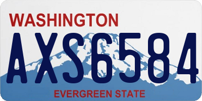 WA license plate AXS6584
