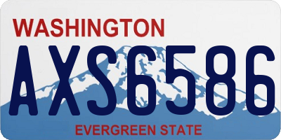 WA license plate AXS6586