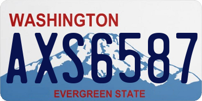 WA license plate AXS6587