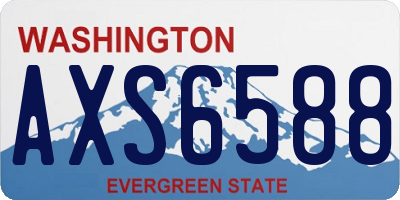 WA license plate AXS6588