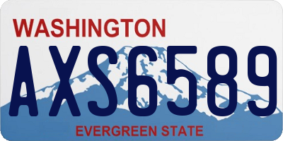 WA license plate AXS6589