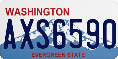 WA license plate AXS6590