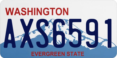 WA license plate AXS6591