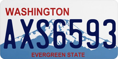 WA license plate AXS6593