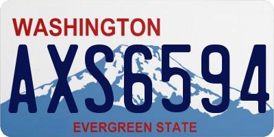 WA license plate AXS6594