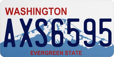 WA license plate AXS6595
