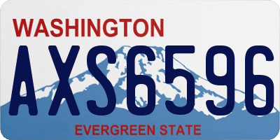 WA license plate AXS6596