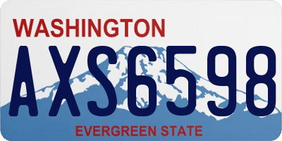 WA license plate AXS6598