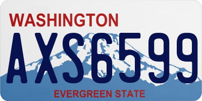 WA license plate AXS6599