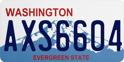 WA license plate AXS6604