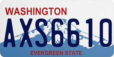 WA license plate AXS6610