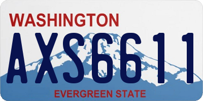 WA license plate AXS6611