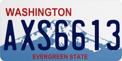 WA license plate AXS6613