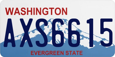 WA license plate AXS6615