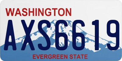 WA license plate AXS6619