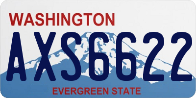 WA license plate AXS6622