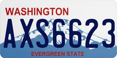 WA license plate AXS6623