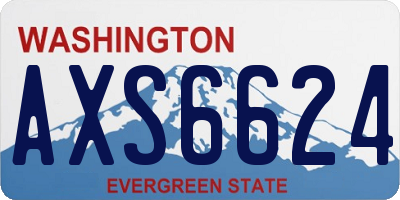WA license plate AXS6624