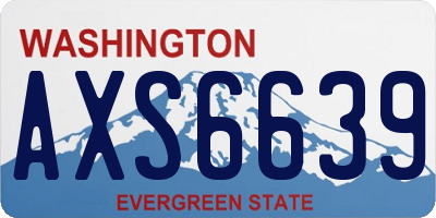 WA license plate AXS6639