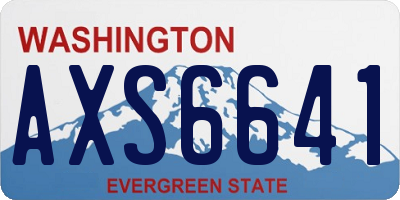 WA license plate AXS6641