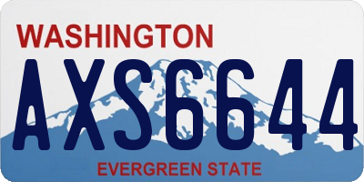 WA license plate AXS6644