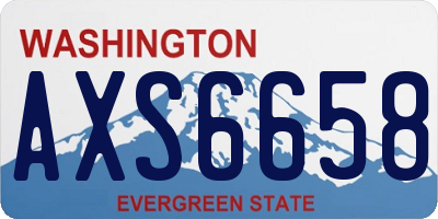 WA license plate AXS6658