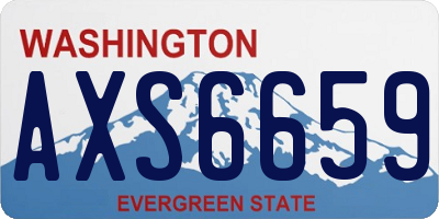 WA license plate AXS6659