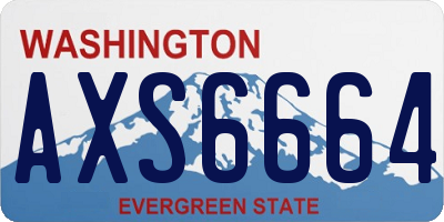 WA license plate AXS6664