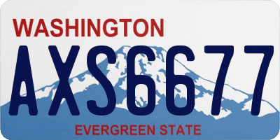 WA license plate AXS6677