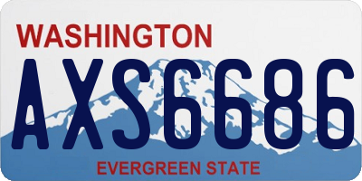 WA license plate AXS6686