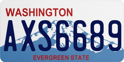 WA license plate AXS6689