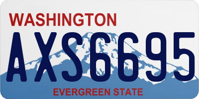 WA license plate AXS6695