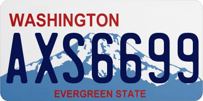 WA license plate AXS6699
