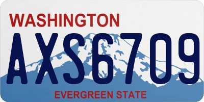 WA license plate AXS6709