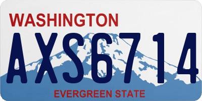 WA license plate AXS6714