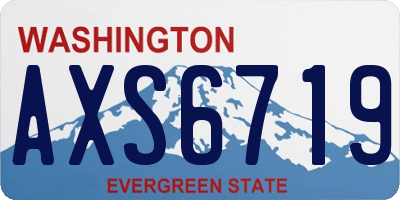 WA license plate AXS6719