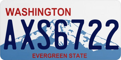WA license plate AXS6722