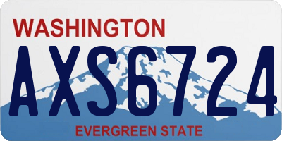 WA license plate AXS6724