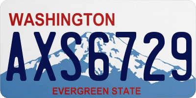 WA license plate AXS6729