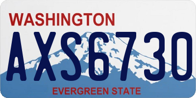 WA license plate AXS6730