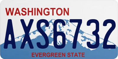 WA license plate AXS6732