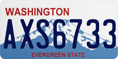 WA license plate AXS6733