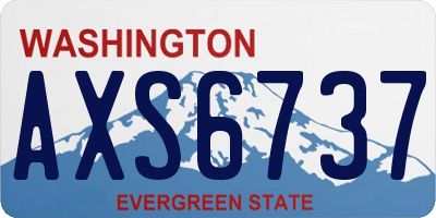 WA license plate AXS6737